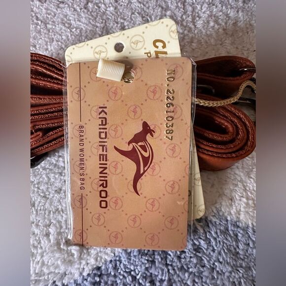 Brown shoulder bag with second handles - Picture 7 of 11